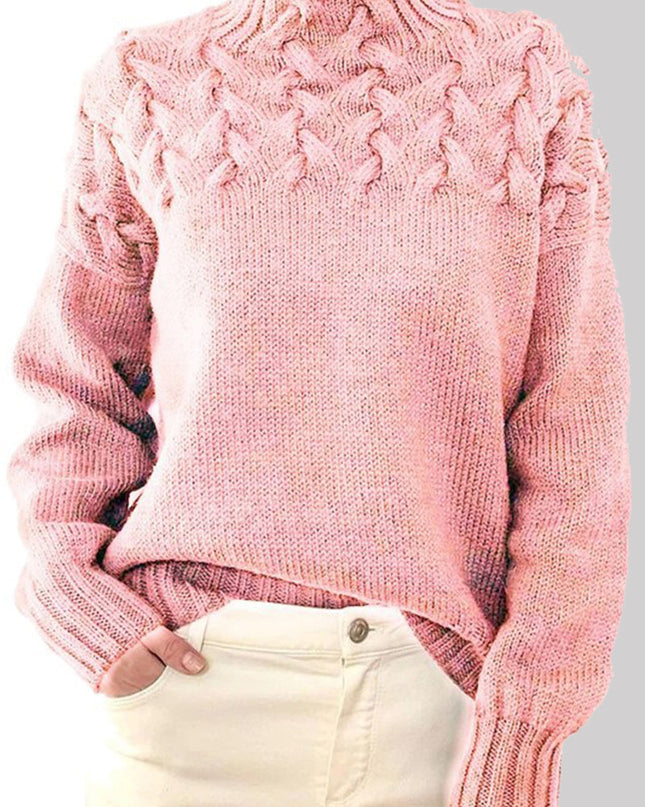 Lässige Rollkragenpullover aus festem Gewebe
