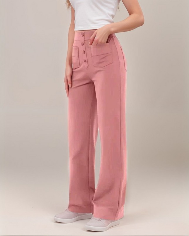 Nina | Elastische Hose mit hoher Taille