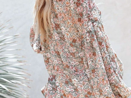 Fiona | Leichte Bluse mit Blumenmuster und Trompetenärmeln - Stilvoll und Luftig