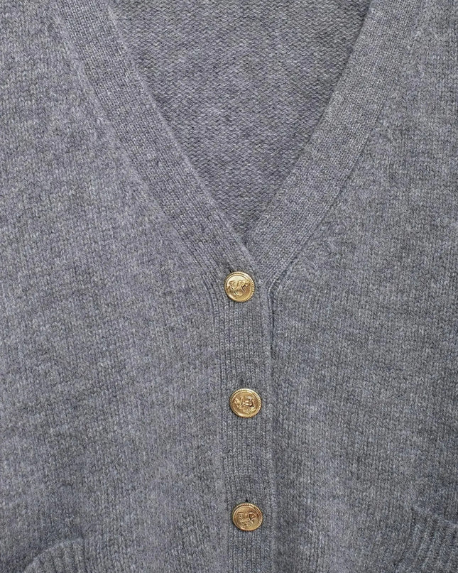 Leona | Strickjacke mit V-Ausschnitt
