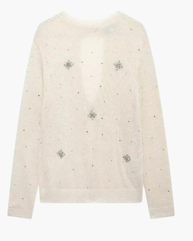 Nadine | Verschönerte Strickjacke mit Knopfleiste