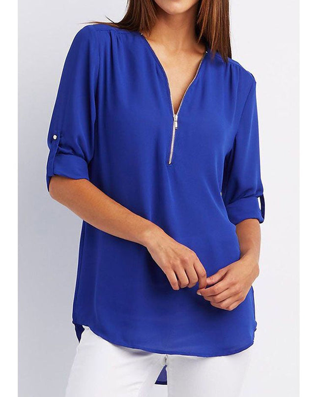 Langärmelige Lockere Bluse