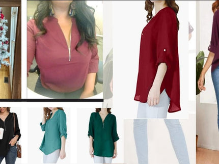 Langärmelige Lockere Bluse
