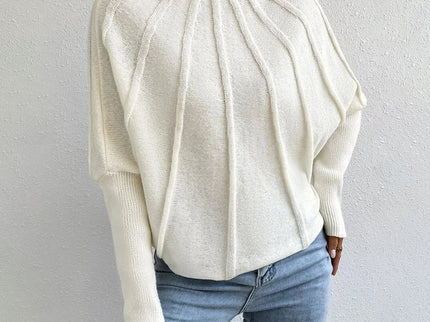 Kaschmir-Strickpullover mit Fledermausärmeln