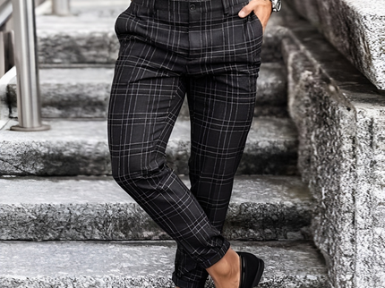 Moise™ | Elegante Herren-Slim-Fit-Hose mit Karomuster