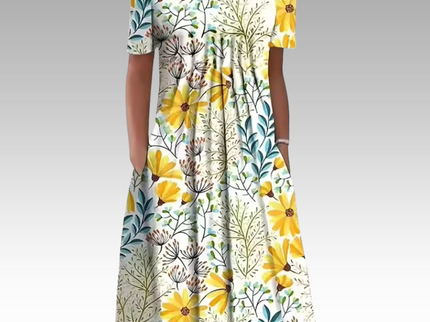 Ziva™ – Elegantes Kleid mit Blumenmuster und Bauchabdeckung