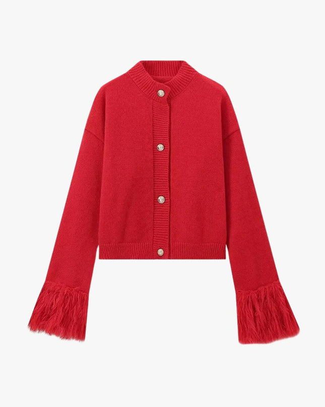 Manon | Strickjacke mit Knöpfen und Federärmeln