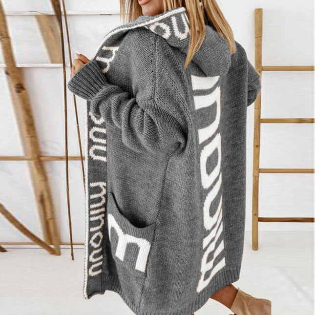 Lange Strickjacke