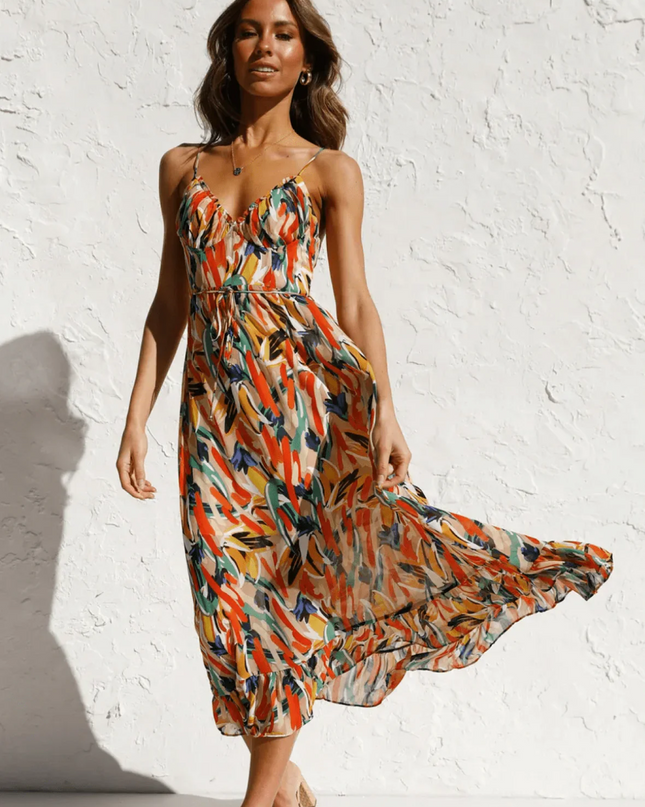 Jada | Buntes Midi-Kleid