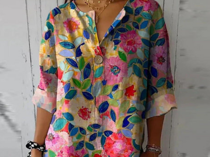 TIZIANA - LOCKERE BEDRUCKTE BLUSE