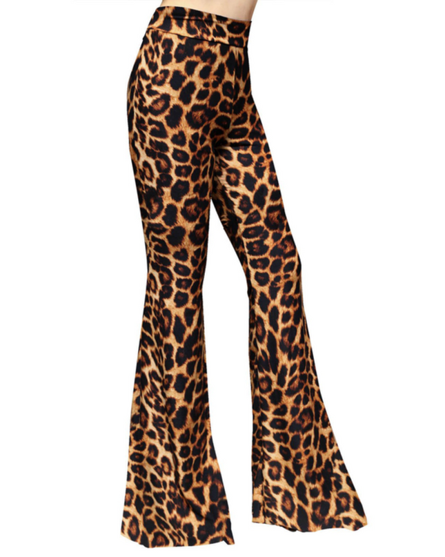 Leopard Bootcut-Hose