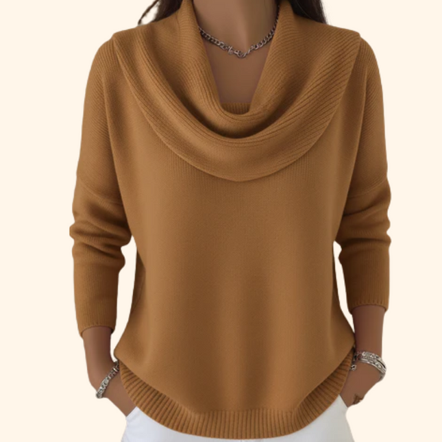 Victoire™ | Weicher Pullover mit Wasserfallausschnitt