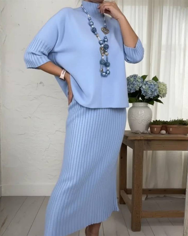 Marlene™ - Strick-Set mit Geripptem Rock