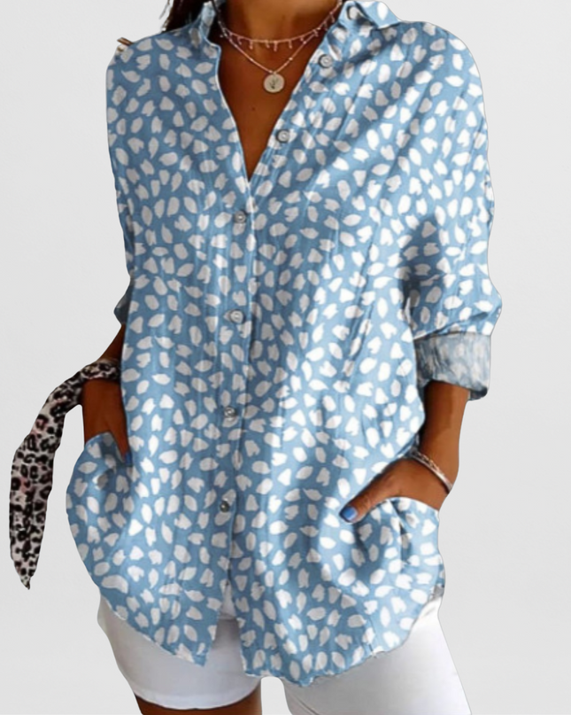 Hilda | Elegante Vintage-Bluse mit Blumenmuster