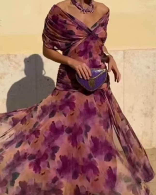 Lady™ - Elegantes Maxikleid für festliche Anlässe mit V-Ausschnitt