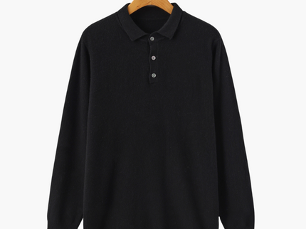 Bennett | Luxuriöser Herren Kaschmirpullover mit Polokragen & Knopfleiste