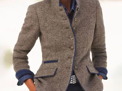 Schicke langärmelige Strickjacke in Uni-Farbe für modebewusste Frauen