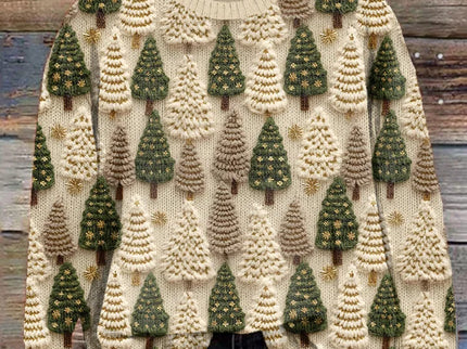 Céline™ - Weihnachts-Pullover mit Weihnachtsbäumen