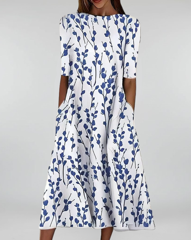 Sela™ – Sommerliches Midikleid mit elegantem Blumenprint