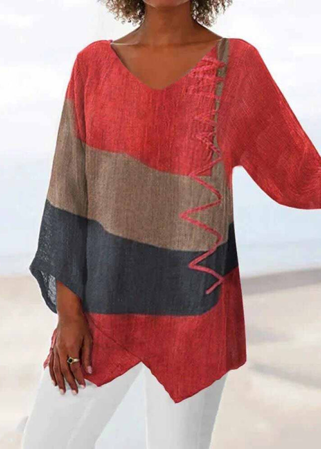 ELADIE - Elegantes dreifarbiges Hemd für einen raffinierten Look