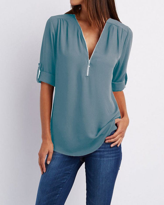 Langärmelige Lockere Bluse