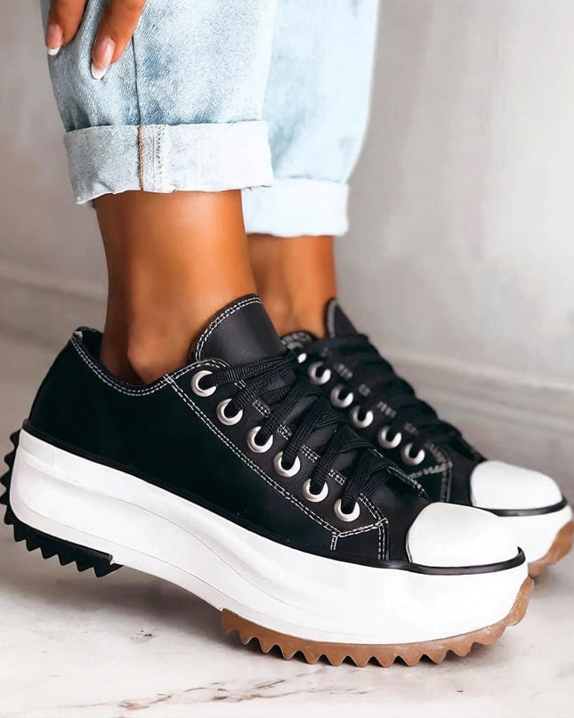 Elsa - Plattform-Sneaker aus Leder