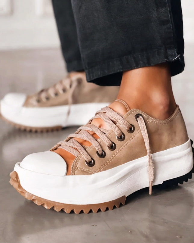 Elsa - Plattform-Sneaker aus Leder