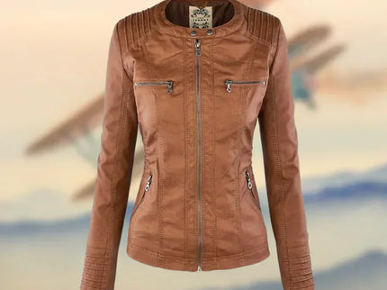 Amélie™ - Premium Lederjacke mit Kapuze