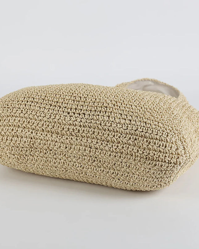 Elegante Stroh-Strandtasche