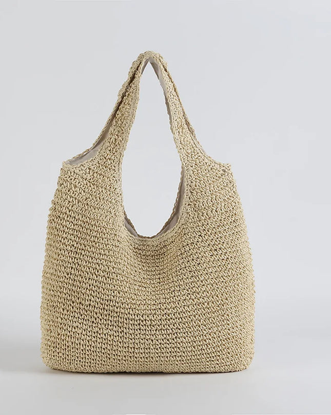 Elegante Stroh-Strandtasche