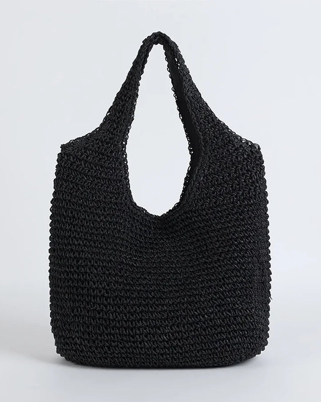 Elegante Stroh-Strandtasche