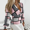 Geometrisch Rosa & Grau / S