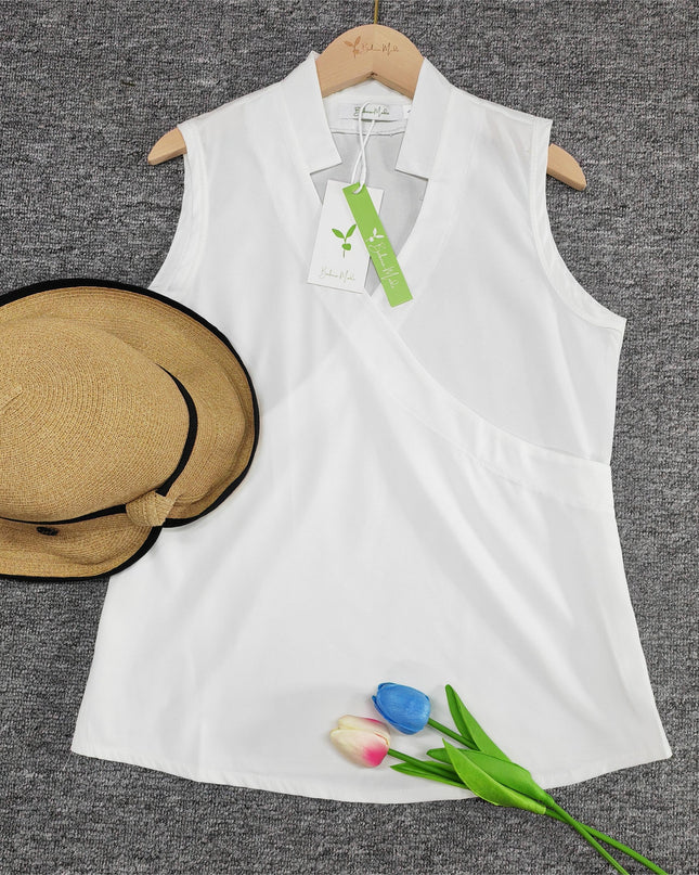 Elegantes ärmelloses einfarbiges Top