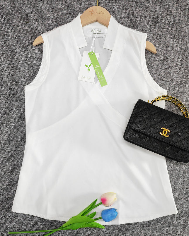 Elegantes ärmelloses einfarbiges Top