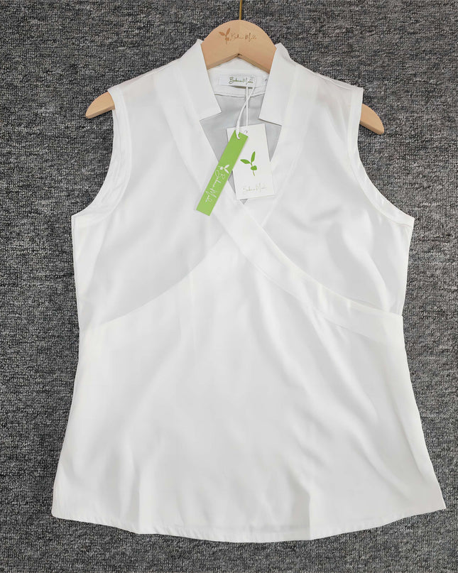 Elegantes ärmelloses einfarbiges Top