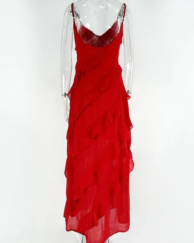 Rote Chiffon-Unterkleider für Damen