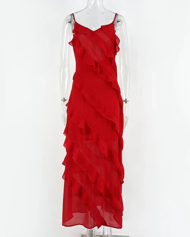Rote Chiffon-Unterkleider für Damen