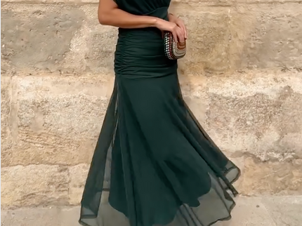 Lady™ - Elegantes Maxikleid für festliche Anlässe mit V-Ausschnitt