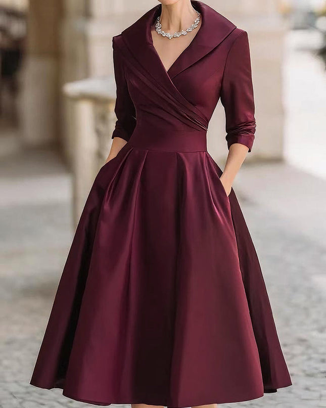 Lea™ - Elegantes Midikleid mit Dezentem Glanz