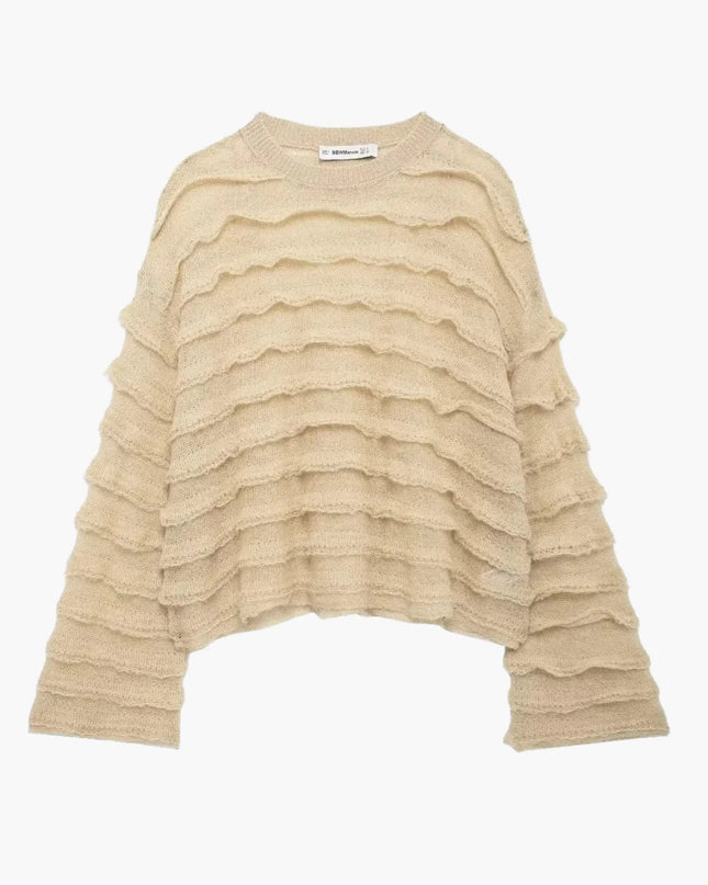 Edeltraud | Gemütlicher Damen-Strickpullover mit Struktur