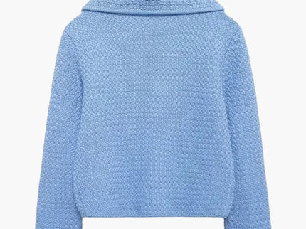 Dietlinde | Texturierte zweireihige Strickjacke