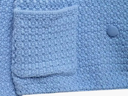 Dietlinde | Texturierte zweireihige Strickjacke