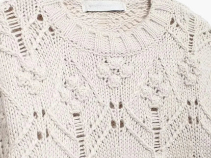 Delia | Modischer Damenpullover aus Zopfmuster