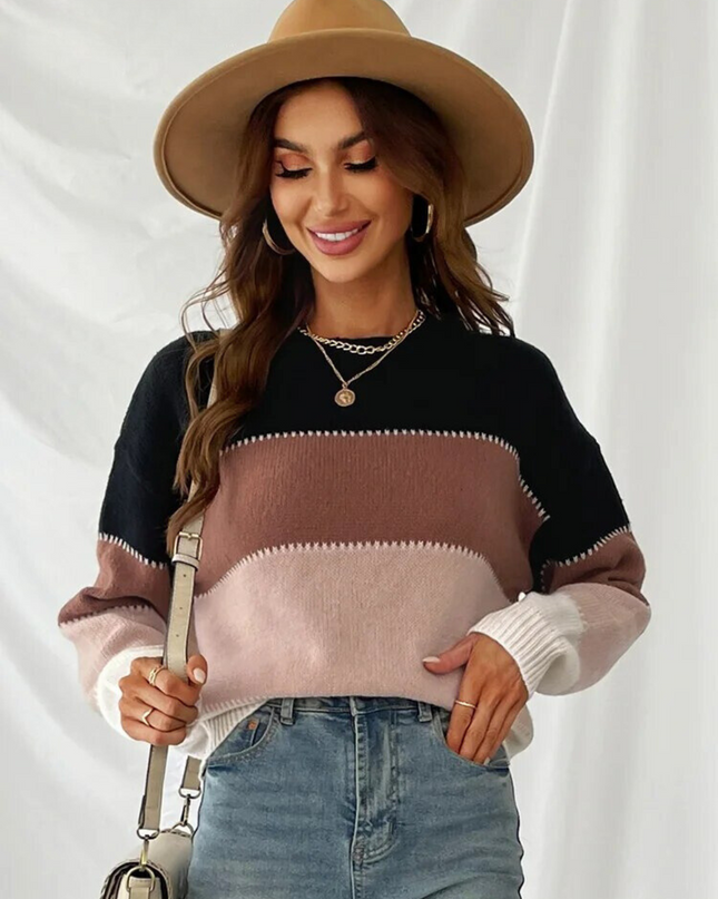 Gestreifter Strickpullover