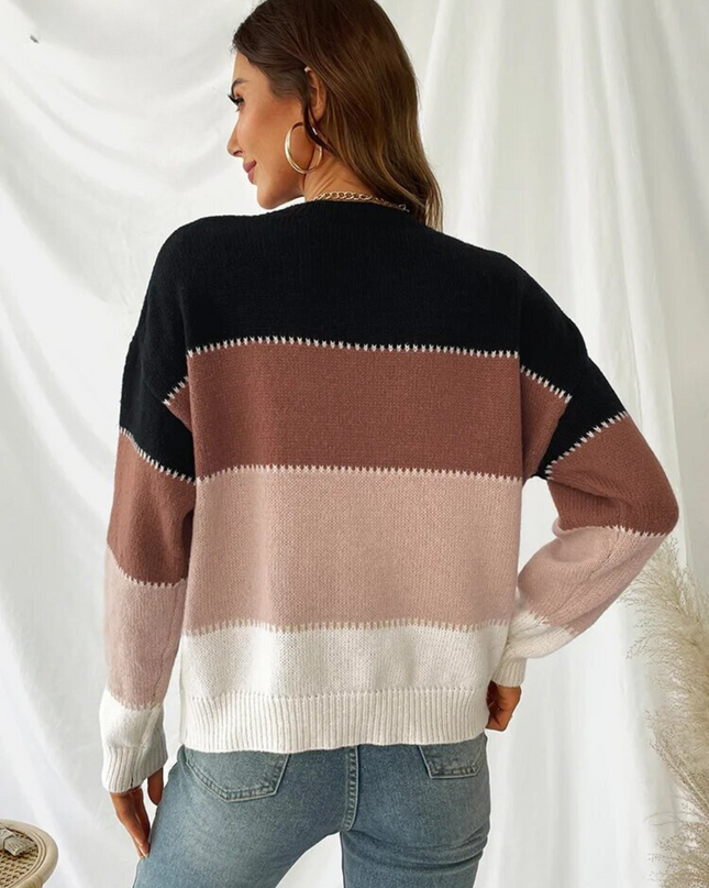 Gestreifter Strickpullover