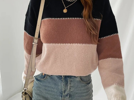 Gestreifter Strickpullover