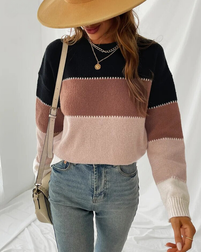 Gestreifter Strickpullover