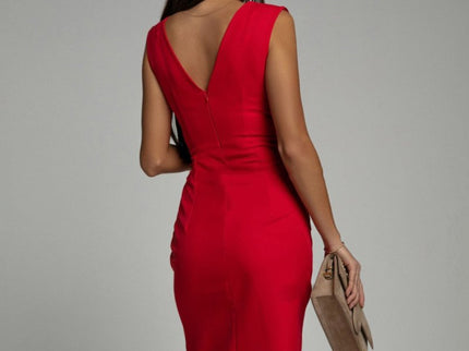 Brenda | Figurbetontes Kleid mit V-Ausschnitt und Schlitz