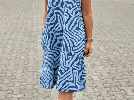 Solina™ – Kleid mit Rundhalsausschnitt und wunderschönem, bauchbedeckendem Print