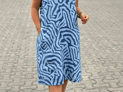Solina™ – Kleid mit Rundhalsausschnitt und wunderschönem, bauchbedeckendem Print